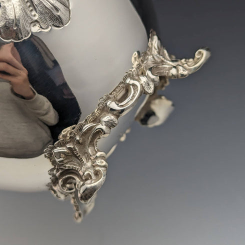 1840s British Antique Silver Plated Teapot 654g Roberts and Hall